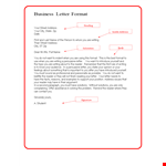 Official Business Complaint Letter example document template 