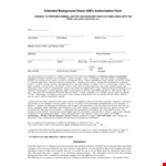 Authorize Background Check and Access Criminal Records - Simple Process - No Hassle example document template 
