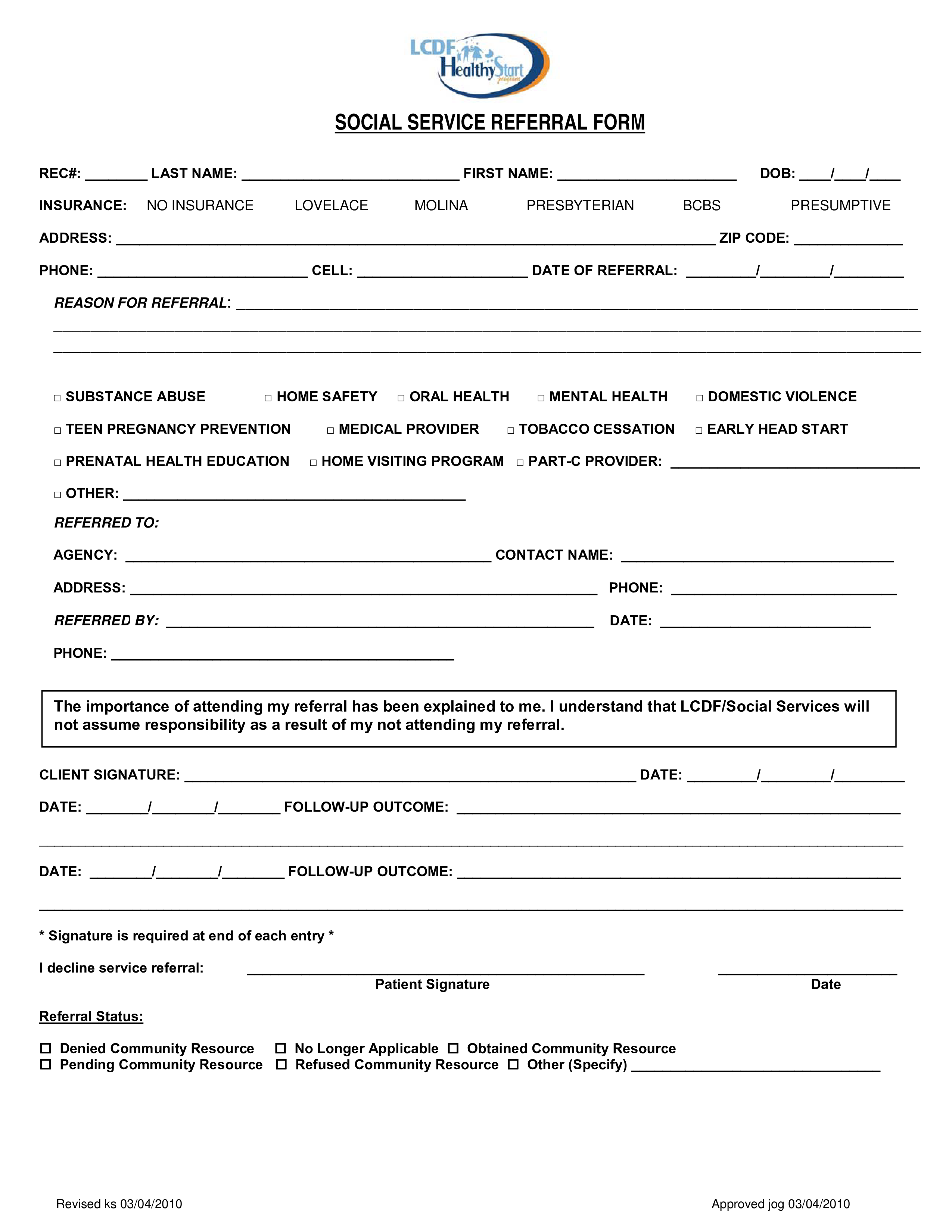 Service Referral Form Template | Streamline Referral Process, Empower
