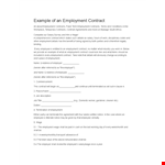 Employment Contract Template | Streamline Leave Management example document template