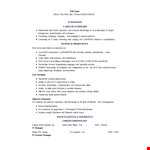 Professional It Manager Resume example document template