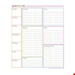 Organize Your Shopping with Our Grocery List Template – example document template
