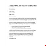 Finance manager application letter example document template