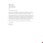 Years of Experience in - Professional Reference Letter example document template