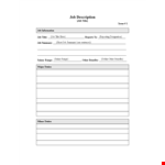Effective Job Description Template for Clear Role Definition example document template