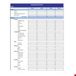 Budgeting Worksheet | Track Expenses, Total Costs, Other Income example document template