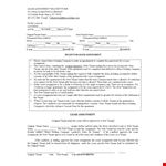 Tenant Lease Assignment Form - Transfer Your Lease Agreement Quickly example document template