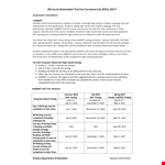 Testing Assessment example document template