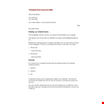 Final Response Letter Template example document template