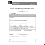 Rent Increase Notice Letter - Notify Your Tenant of an Increase in Rent example document template