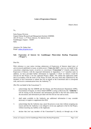 Project Letter Of Interest Applicant Consortium