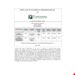 Private Placement Memorandum Template - Simplify the Process with a Trusted Manager example document template