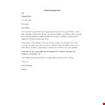 Formal Holiday Greeting Letter example document template