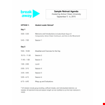 Retreat Agenda example document template