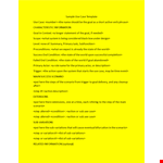 Use Case Template: Success Information for Effective Use Cases example document template