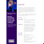 Wedding Photography Agenda example document template