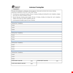 Individual Training example document template