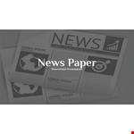 Newspaper Presentation example document template 