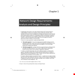 Network Design Requirements Analysis Template | Business Design Example example document template