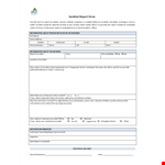 Incident Report Template | Easy-to-Use Office Report for Accurate Incident Information example document template