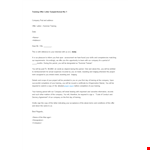 Company Training Offer Letter example document template