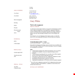 Network Engineer example document template