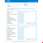Free Home Inspection Checklist Template - Assessing Comments, Water Condition, Rating example document template