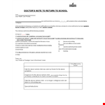 Sample Doctors Note For Student example document template