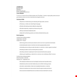 Retail Banking Customer Service Resume example document template