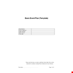 Plan Safe Events with Our Event Planning Template example document template