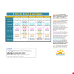 Fitness Calendar Sample example document template