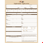 Apply for Restaurant Jobs with our Free Application Form example document template 