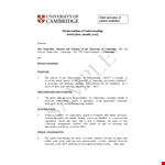 Memorandum of Understanding Template: Create Agreements Between Parties | Cambridge example document template