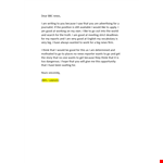 Application Letter for a Journalist example document template