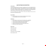 LAMP Software Job Description example document template