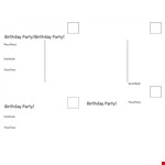Birthday Party Postcard Template - Customize with Your Details | placeplace datedate timetime example document template