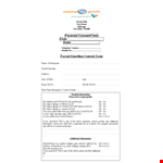 Parental Consent Form Template example document template