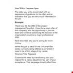 Salary Negotiation Letter: Request a Higher Salary Offer example document template