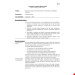 Investment Committee Memo Template for Manager and Board: Domestic Equity example document template