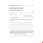 Grant Power with an Attorney | Present Your Authority example document template