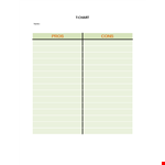 Pros and Cons Chart: A Comprehensive Guide for Decision Making example document template