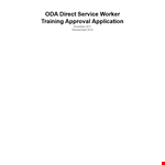 Service Worker Training - Direct Program Certificate example document template