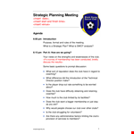 Strategic Planning Meeting Agenda Template example document template