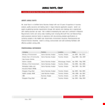 Free Business Analyst Resume example document template