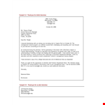Example Of Thank You Letter For Interview example document template