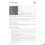 Customizable Job Description Template example document template