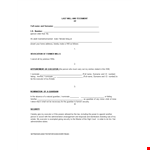 Create Your Last Will And Testament with a Easy-to-Use Template example document template