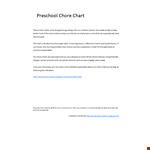 Preschool Chart example document template