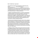 Create a Confidentiality Agreement with this Template example document template