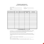 Easy Reimbursement Form for Workers | Mileage and Compensation example document template